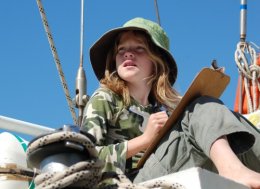 Ship’s Naturalist recording her observations
