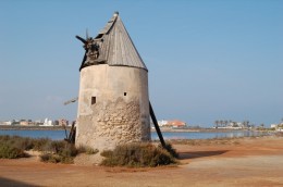 This windmill drove a spiral shaped wheel which lifted sea water into the salterns