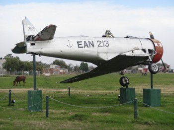 An exhibit outside the Falkland Islands War Museum