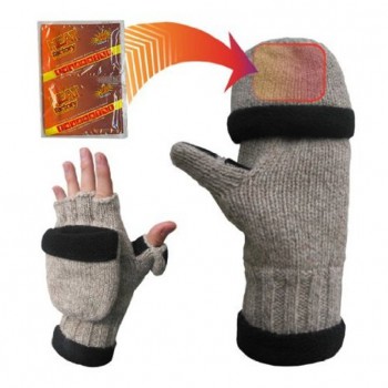 These mittens, from Heat-Factory, are heated by disposable pouches of chemicals.