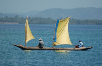 Fishermens canoe near Salvador