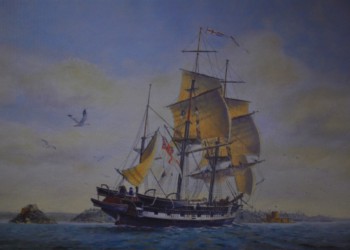 HMS Beagle, from a contemporary painting