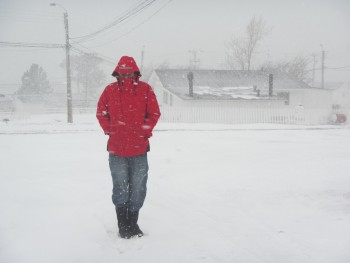 Our Brazilian friend, Gean duly arrived safely and having experienced his first earthquake enjoyed his first snowstorm