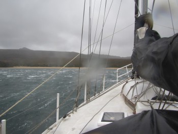 Molly rides out an authentic Cape Horn stinker - but in the safety of a nearby anchorage