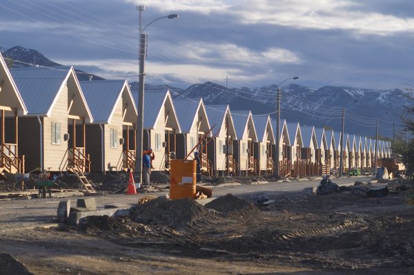 New houses under construction in Puerto Williams