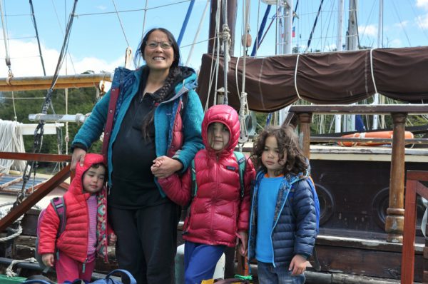Somira and the kids, with No.4 still aboard